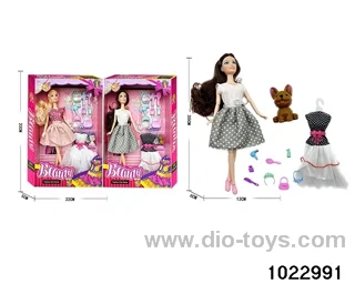 11.5 inch 11 joint doll set in window box