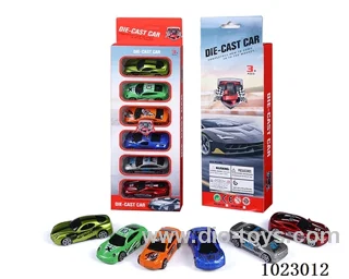 free wheel alloy car in color box