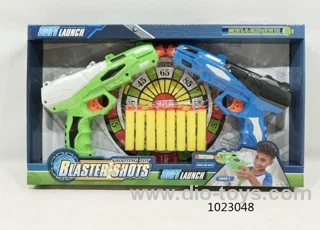 Double blaster soft bullet gun in window box
