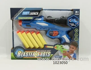 Soft bullet gun in display box