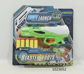 Soft bullet gun in blister card