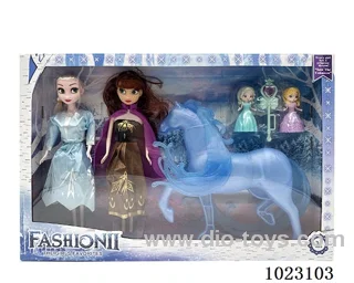 11 inch doll with ice horse/little princess in window box