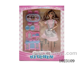11inch 9-joint doll with Stove/dining table in window box