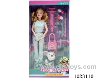 11inch 9-joint doll with Medical equipment/dog