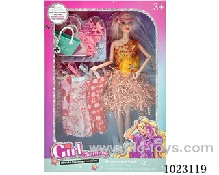 11inch 9-joint doll with bag/shoes/clothes in window box