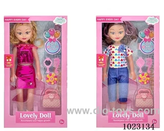 18inch Fat boy doll with music& Comb mirror, hairpin, bag&suction plate