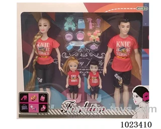 11.5inch doll family of four with 10pcs Field suit in window box