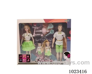 11.5inch doll family of four in window box