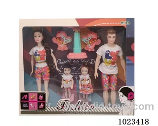 11.5inch doll family of four in window box