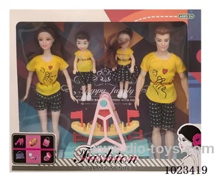 11.5inch doll family of four in window box
