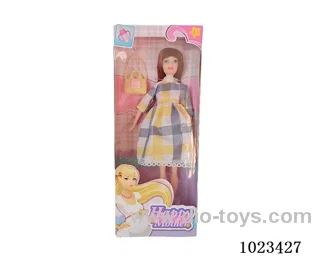 11.5inch Pregnant woman doll with bag in window box