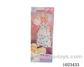 11.5inch Pregnant woman doll with bag in window box