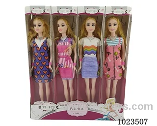 12pcs 11.5inch  doll with  A movable hand  4sets mixed loaidng in window box