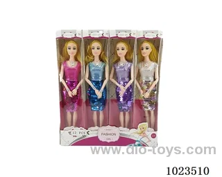 12pcs 11.5inch 9-joint doll with  A movable hand  4sets mixed loaidng in window box