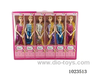 12pcs 11.5inch 9-joint doll with  A movable hand  6sets mixed loaidng in window box