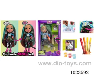 10inch 12joint doll with _x000D_
DIY painting accessories in window box