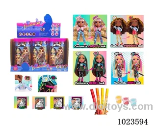 6inch doll with _x000D_
DIY painting accessories in display box