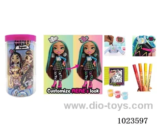6inch doll with _x000D_
DIY painting accessories in bottle