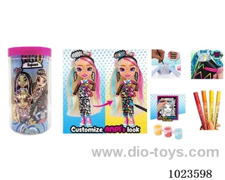 6inch doll with _x000D_
DIY painting accessories in bottle