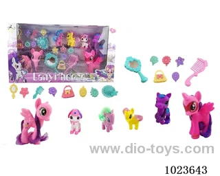 rubber horses in window box