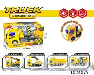 Inertia car with light&music 4sets mixed loading include battery in display box