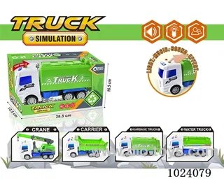 Inertia car with light&music 4sets mixed loading include battery in display box
