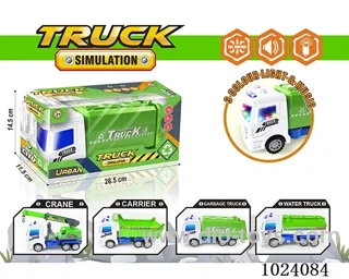 Electric universal car with light&music 4sets mixed loading in window box