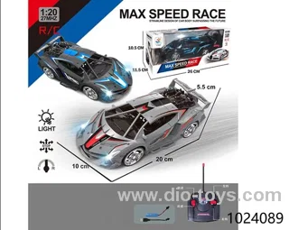 1:20 4 ch rc car with light，include battery