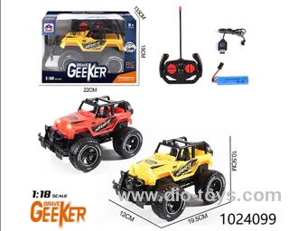 1:18 4 ch rc car with light，not include battery