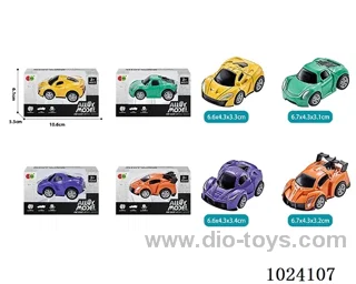 alloy pull back car 4color&4sets mixed loading in window box