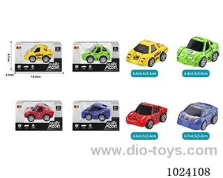 alloy pull back car 4color&4sets mixed loading in window box