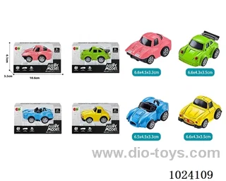 alloy pull back car 4color&4sets mixed loading in window box