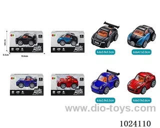 alloy pull back car 4color&4sets mixed loading in window box