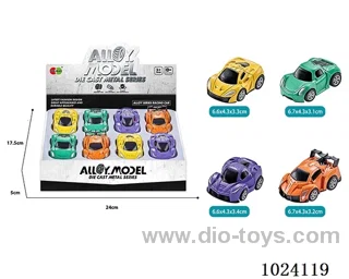 8pcs alloy pull back 4color&4sets mixed loading in display box