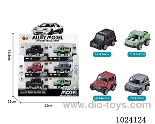 24pcs alloy pull back 4color&4sets mixed loading in display box