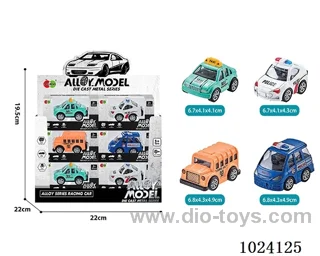 24pcs alloy pull back 4color&4sets mixed loading in display box