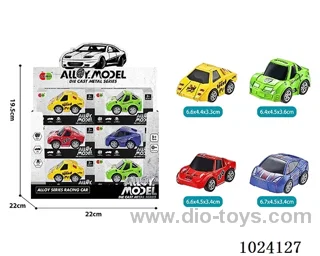 24pcs alloy pull back 4color&4sets mixed loading in display box