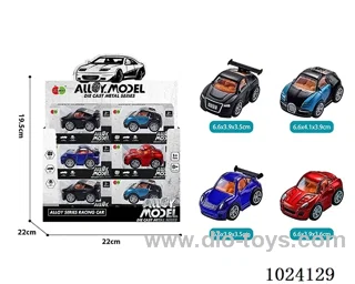 24pcs alloy pull back 4color&4sets mixed loading in display box