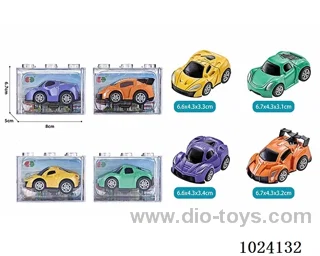 alloy pull back 4color&4sets mixed loading in Ming benzene box