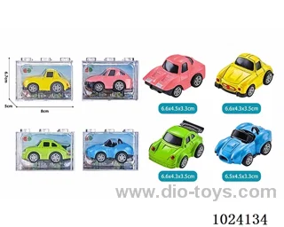 alloy pull back 4color&4sets mixed loading in Ming benzene box