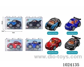 alloy pull back 4color&4sets mixed loading in Ming benzene box