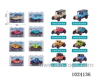 alloy pull back 4color&4sets mixed loading in Ming benzene box
