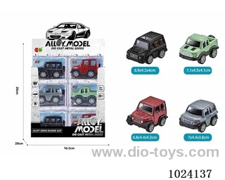 24pcs alloy pull back 4color&4sets mixed loading in display box