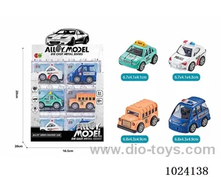 24pcs alloy pull back 4color&4sets mixed loading in display box