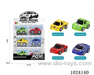 24pcs alloy pull back 4color&4sets mixed loading in display box