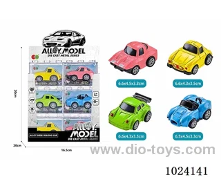 24pcs alloy pull back 4color&4sets mixed loading in display box