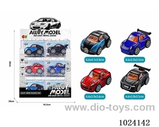 24pcs alloy pull back 4color&4sets mixed loading in display box