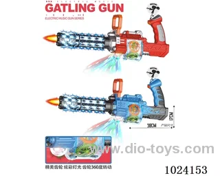 B/O gun with light & music & action in opp bag