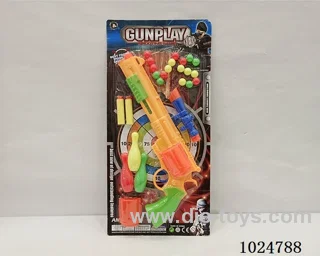 soft gun 4color mixed loading in blister card