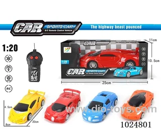 1:20 2ch RC car with light 4sets &4color mixed loading not include in window box